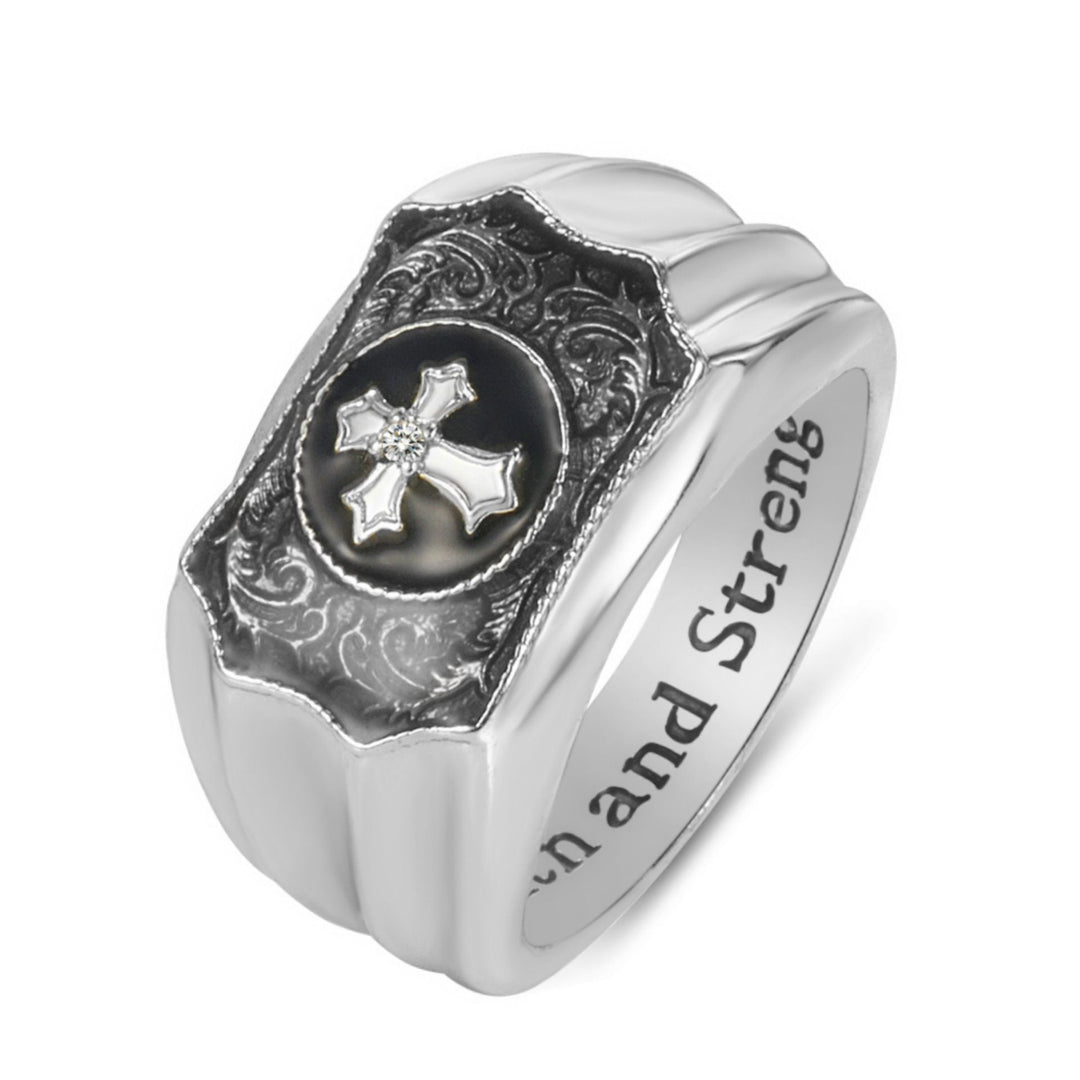 Chrome Hearts cross symbolizing faith creative ring