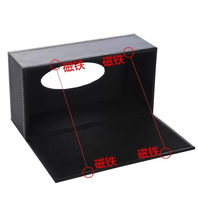 Chrome Hearts-Style Leather Tissue Box