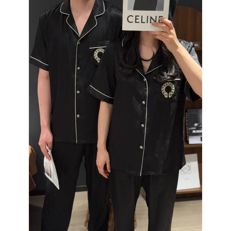 Chrome Hearts-Inspired Ice Silk Loungewear Set