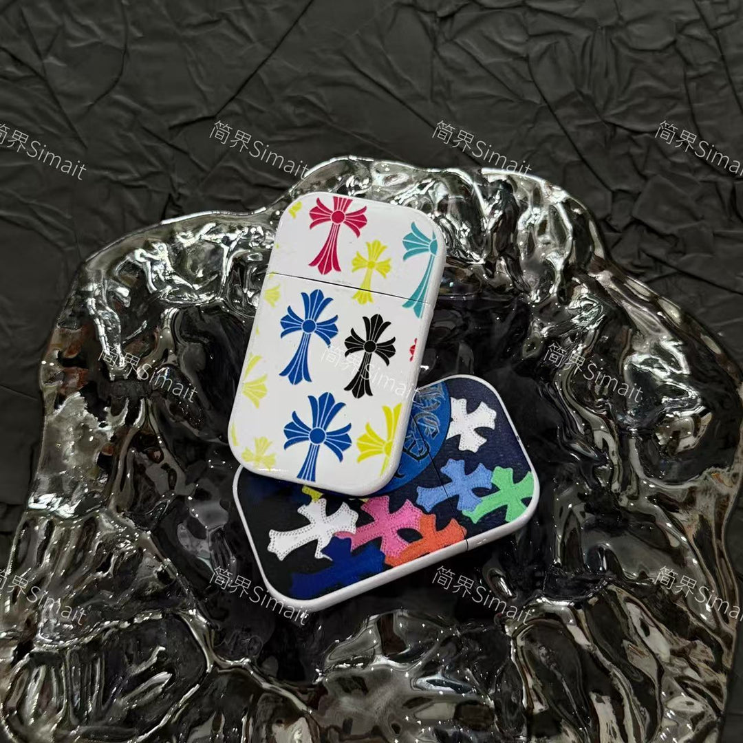 Chrome Hearts Windproof Lighter with Colorful Graffiti Art