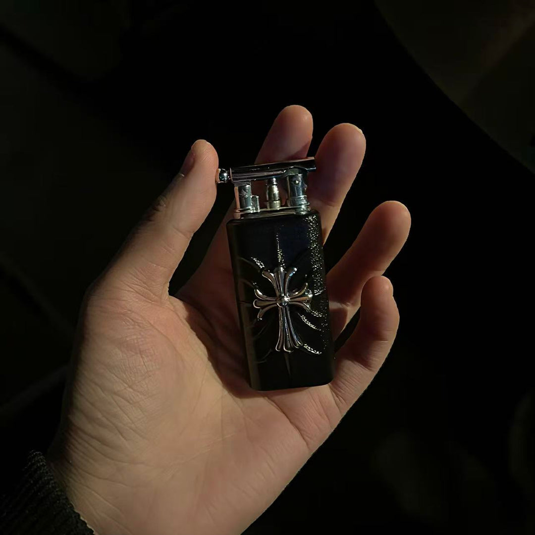 Chrome Hearts Dark Aesthetic Lighter with Cross Motif