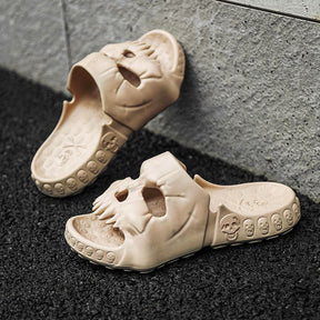 Halloween skull slippers