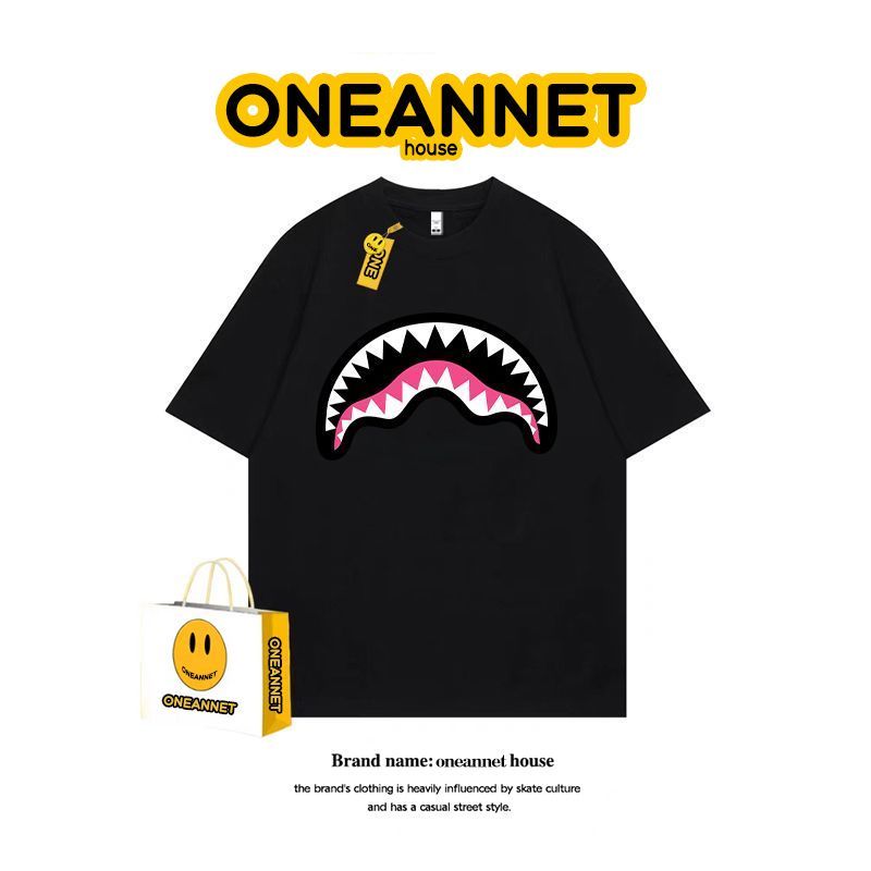 Shark Print Short-Sleeve T-Shirt