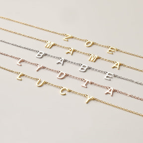 Personalized 26 English letter name necklace clavicle chain