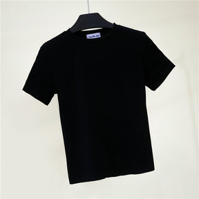 Slim-fitting round neck short-sleeved T-shirt