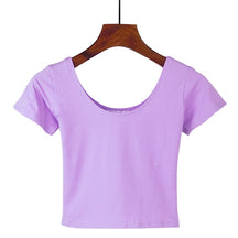 Tight navel-baring short-sleeved women's T-shirt