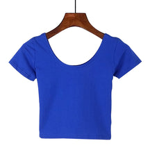 Tight navel-baring short-sleeved women's T-shirt