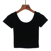 Tight navel-baring short-sleeved women's T-shirt