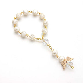 rosary love angel wings bracelet