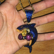 Boxing Shark Necklace Versatile Personality Hip Hop Cuban Chain