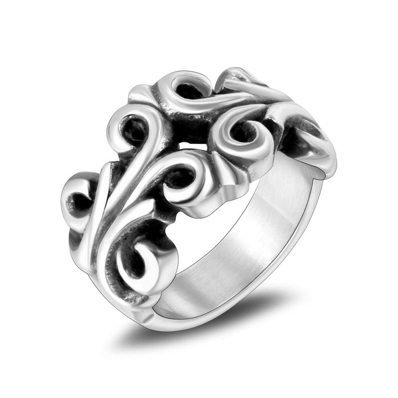 Carved Hollow-Out Punk Style Rings