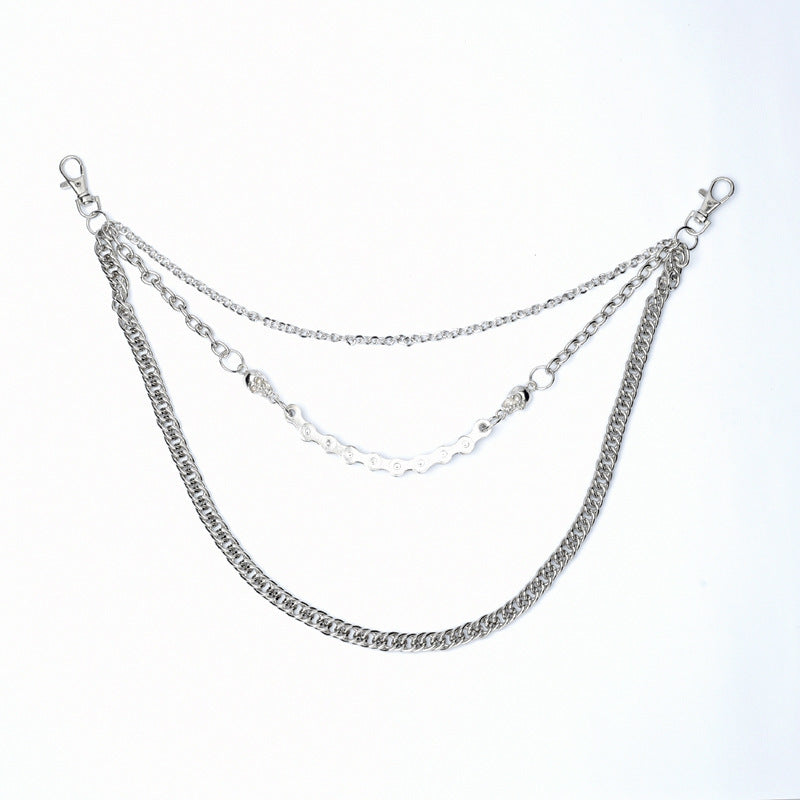 Skull car plate chain hip-hop pants chain