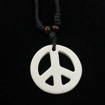 Resin Peace Sign Necklace