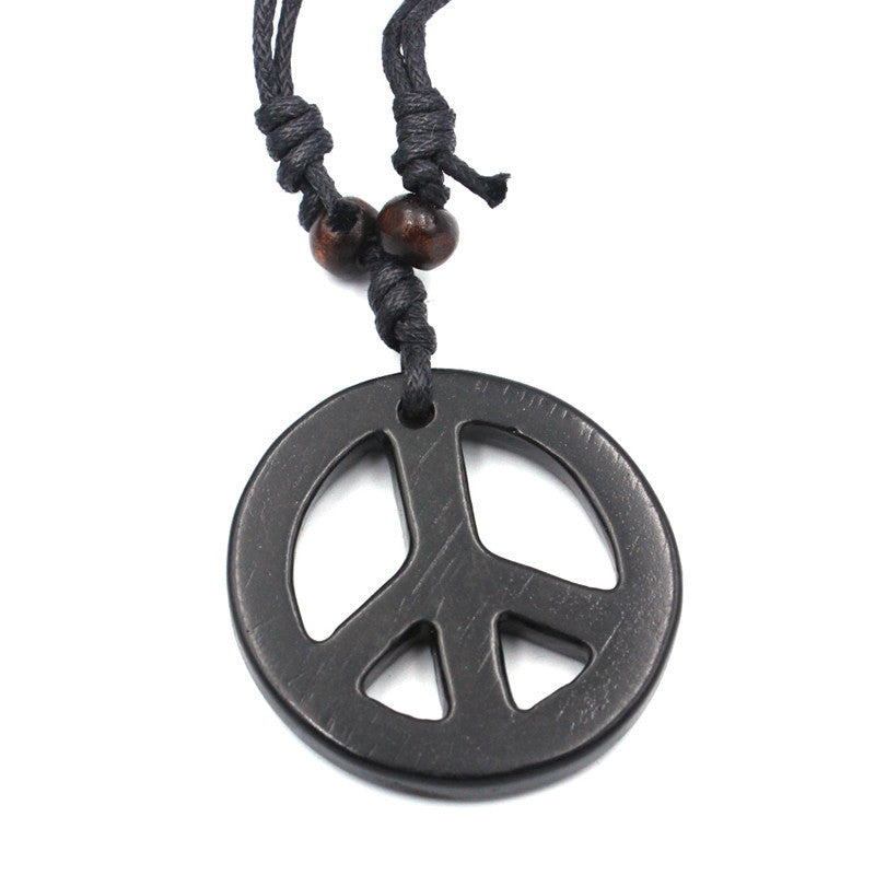 Resin Peace Sign Necklace