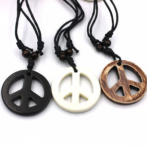 Resin Peace Sign Necklace