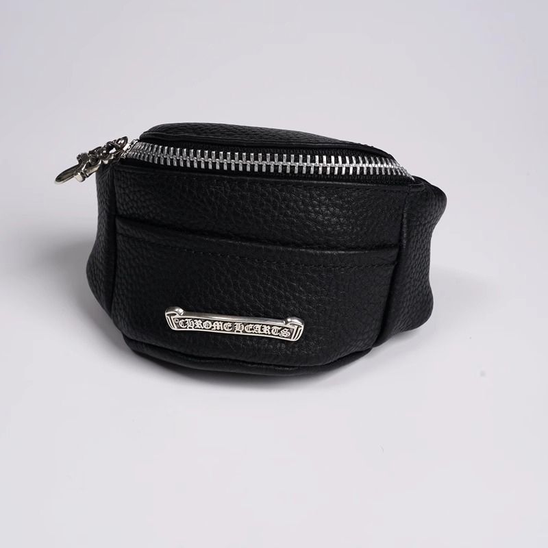 Chrome Hearts Black Headphone & Coin Pouch Wristlet