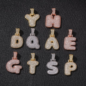 Hip-Hop Zircon English 26 Letters Micropaved Pendant