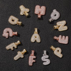 Hip-Hop Zircon English 26 Letters Micropaved Pendant