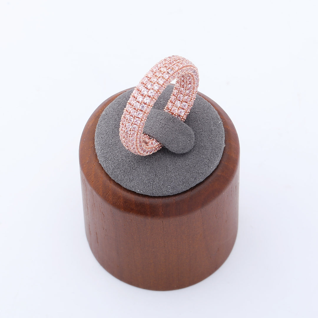 Hip Hop 925 Sterling Silver Ring with Full Zircon Setting