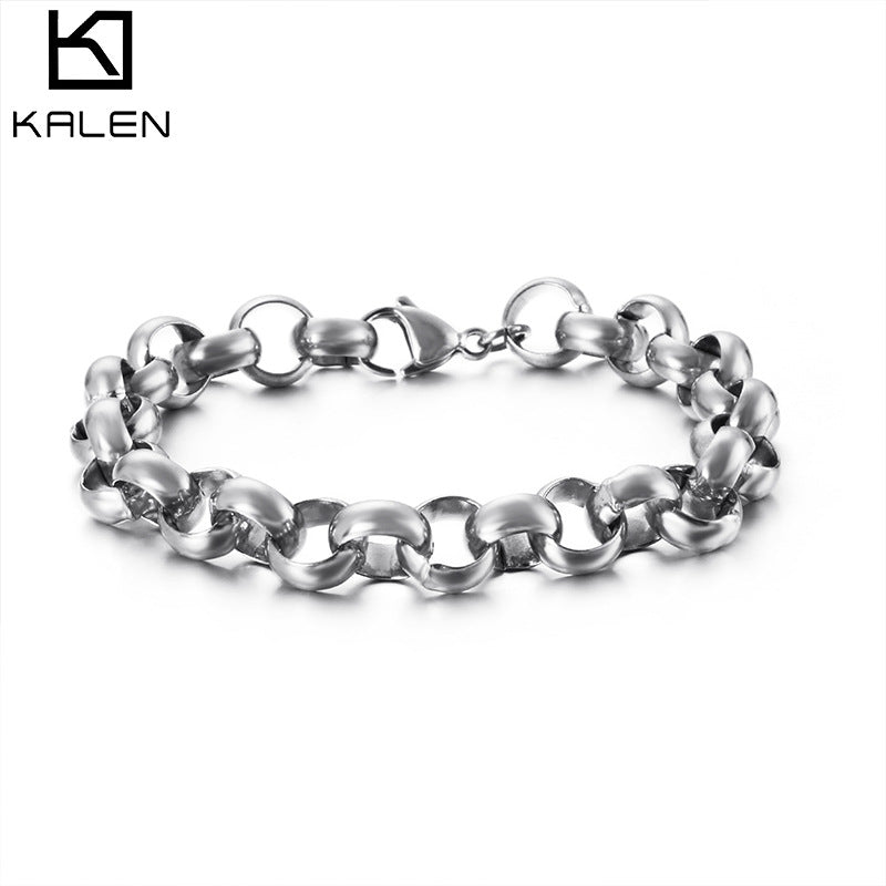 Minimalist punk style round bracelet