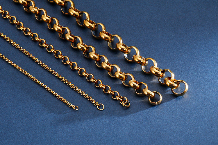 Minimalist punk style round bracelet