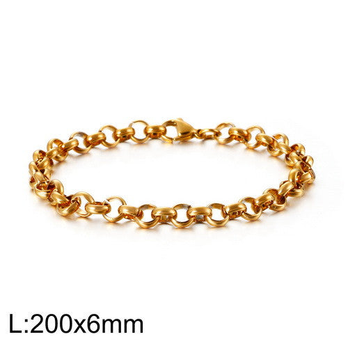 Minimalist punk style round bracelet