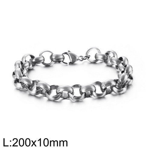 Minimalist punk style round bracelet