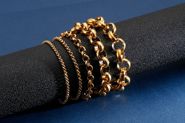Minimalist punk style round bracelet
