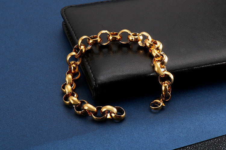 Minimalist punk style round bracelet