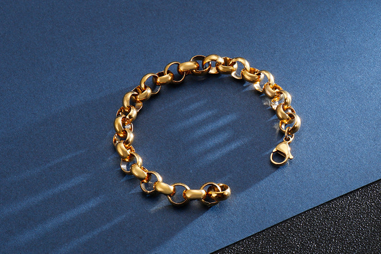 Minimalist punk style round bracelet