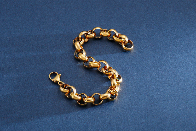 Minimalist punk style round bracelet