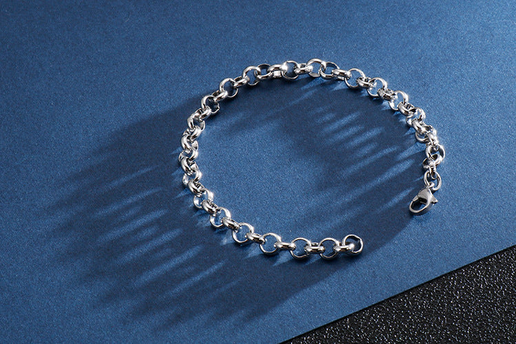 Minimalist punk style round bracelet