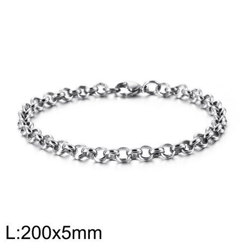 Minimalist punk style round bracelet