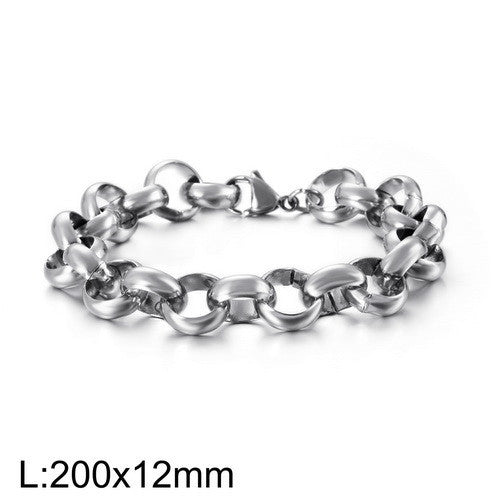 Minimalist punk style round bracelet