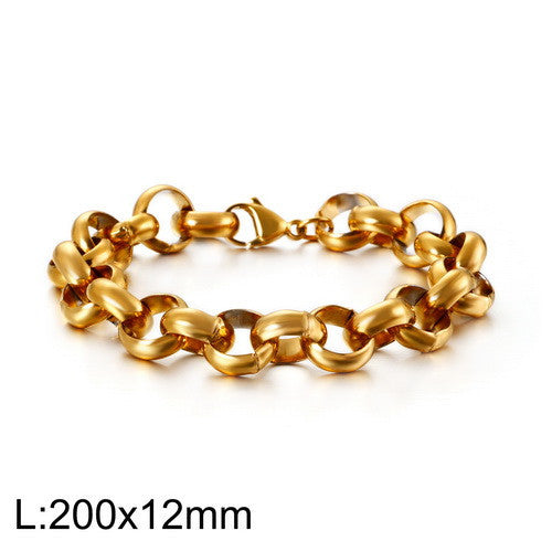 Minimalist punk style round bracelet