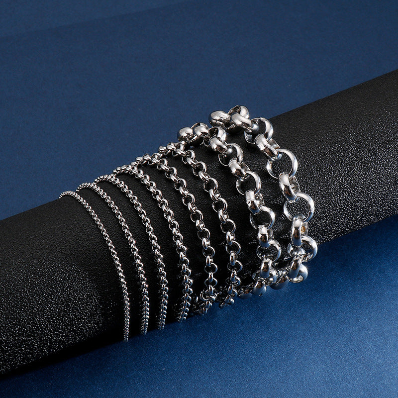 Minimalist punk style round bracelet