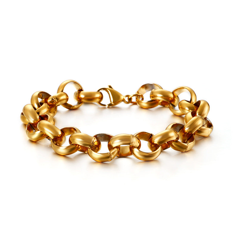 Minimalist punk style round bracelet