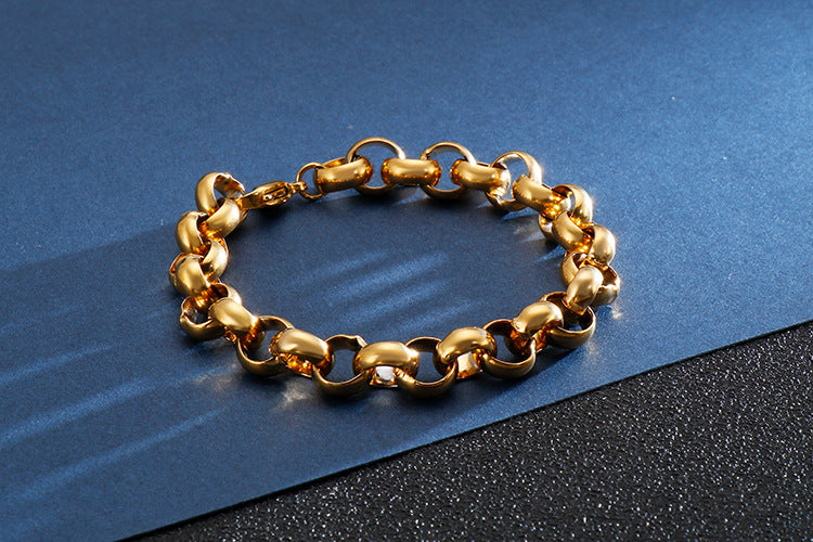 Minimalist punk style round bracelet