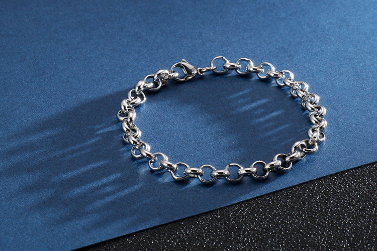Minimalist punk style round bracelet