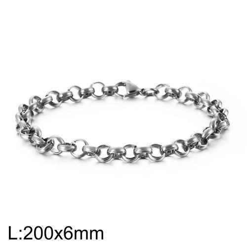 Minimalist punk style round bracelet