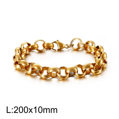 Minimalist punk style round bracelet