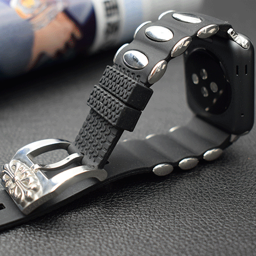 Chrome Hearts Silicone Watch Band with Metal Buckle