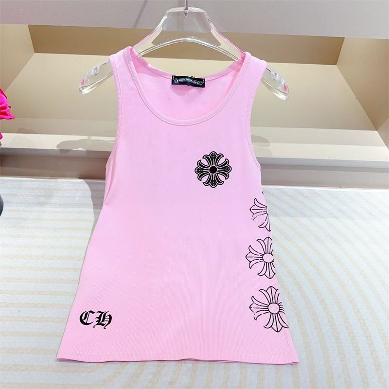 Chrome Hearts Cross Print Sleeveless Camisole & Tank Top