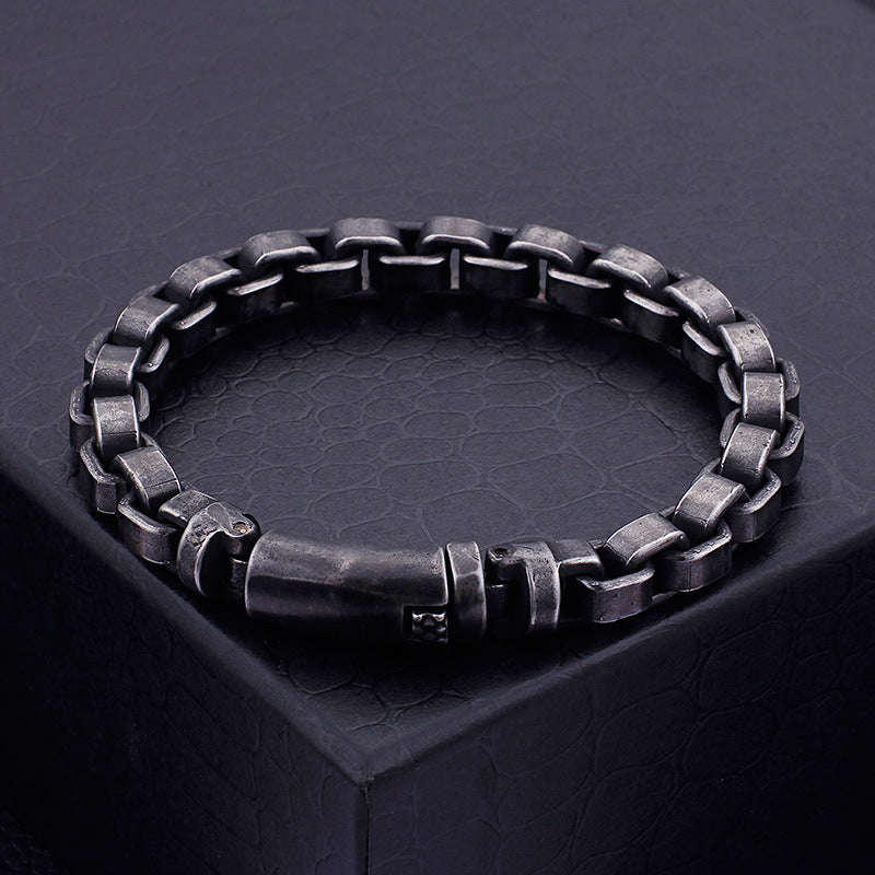 Retro simple stainless steel bracelet