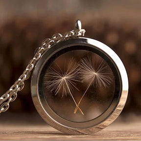 dandelion necklace Stainless steel Locket