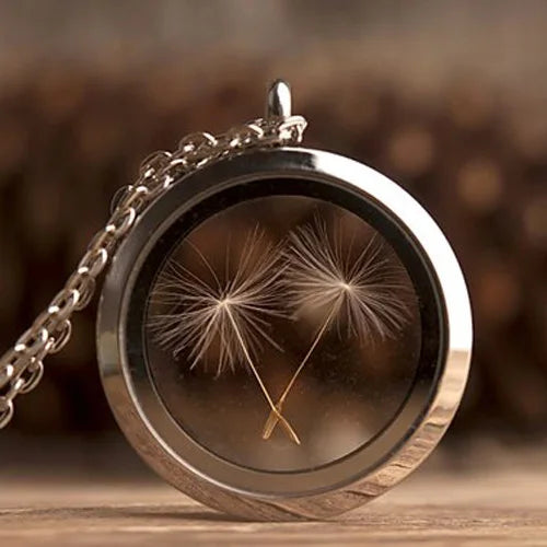 dandelion necklace Stainless steel Locket