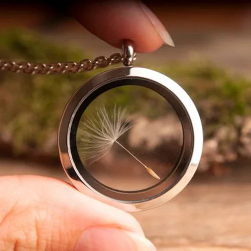 dandelion necklace Stainless steel Locket