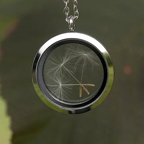 dandelion necklace Stainless steel Locket