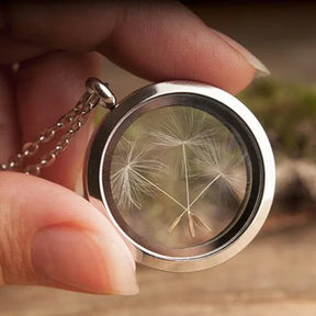 dandelion necklace Stainless steel Locket