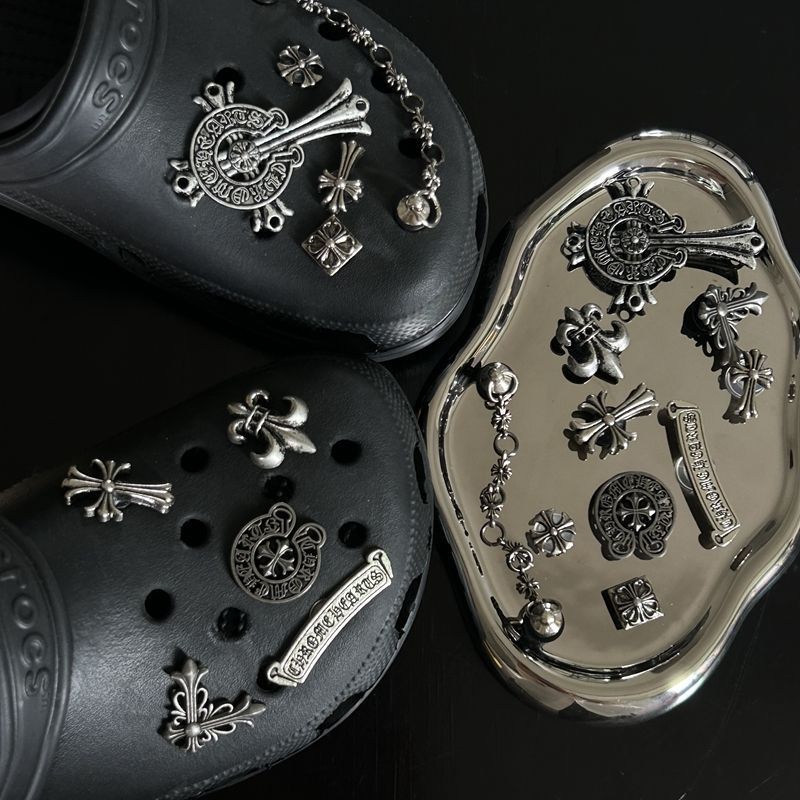 Chrome Hearts-Inspired DIY Chain & Cross Clog Accessories